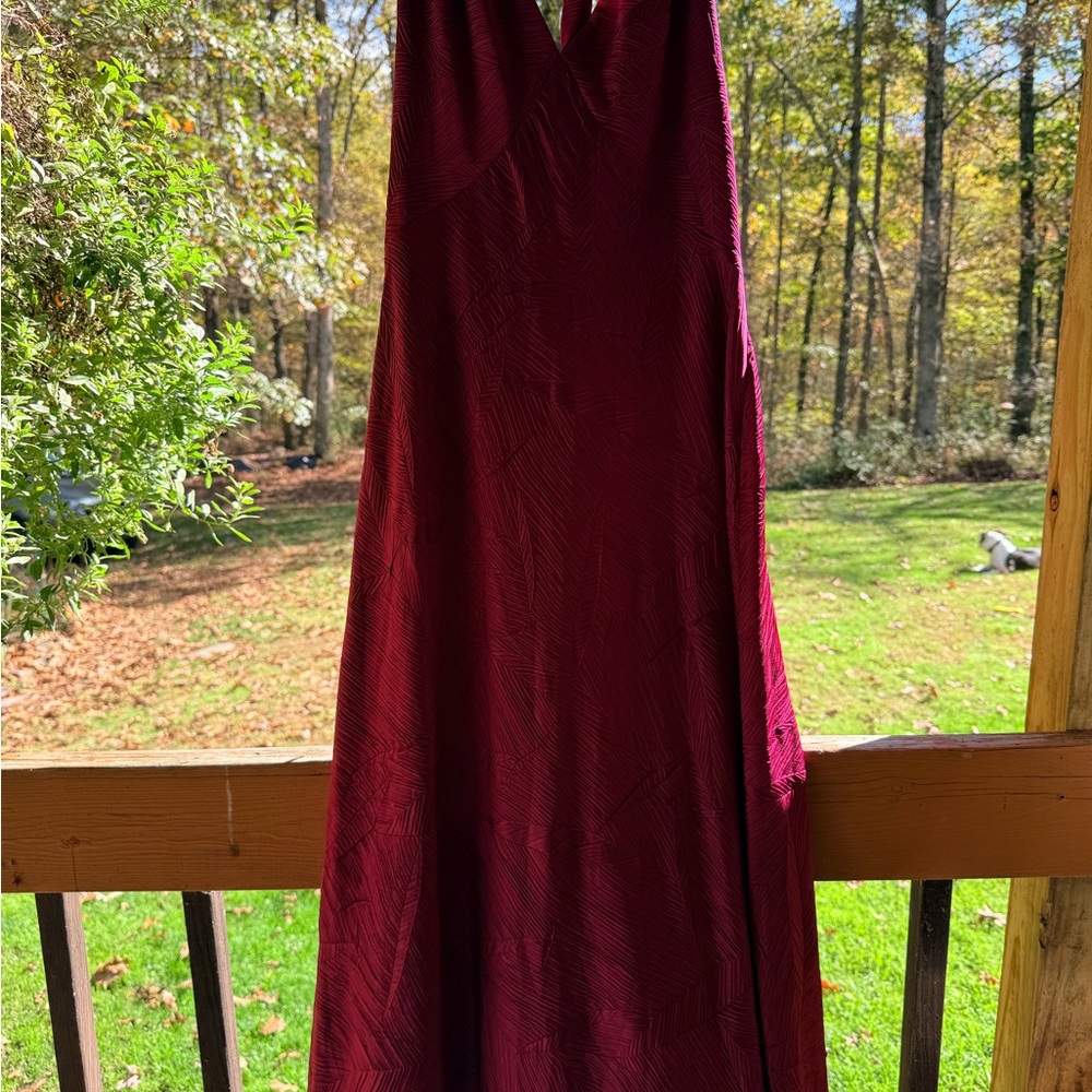 Donna Karan Deep Red Maxi Dress